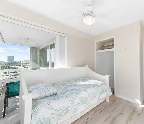 an aerial view of a swimming pool