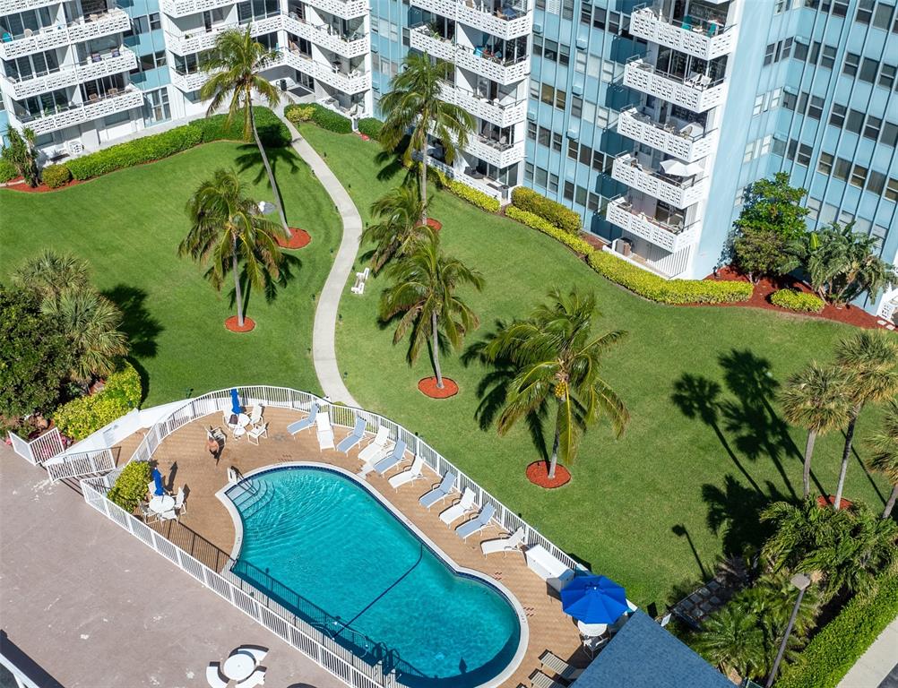 1900 South Ocean Drive, Unit 712 Fort Lauderdale, FL 33316 - Photo 19 of 25 an aerial view of a swimming pool