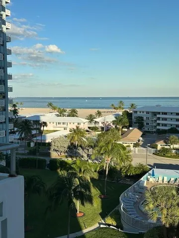 a view of city and ocean