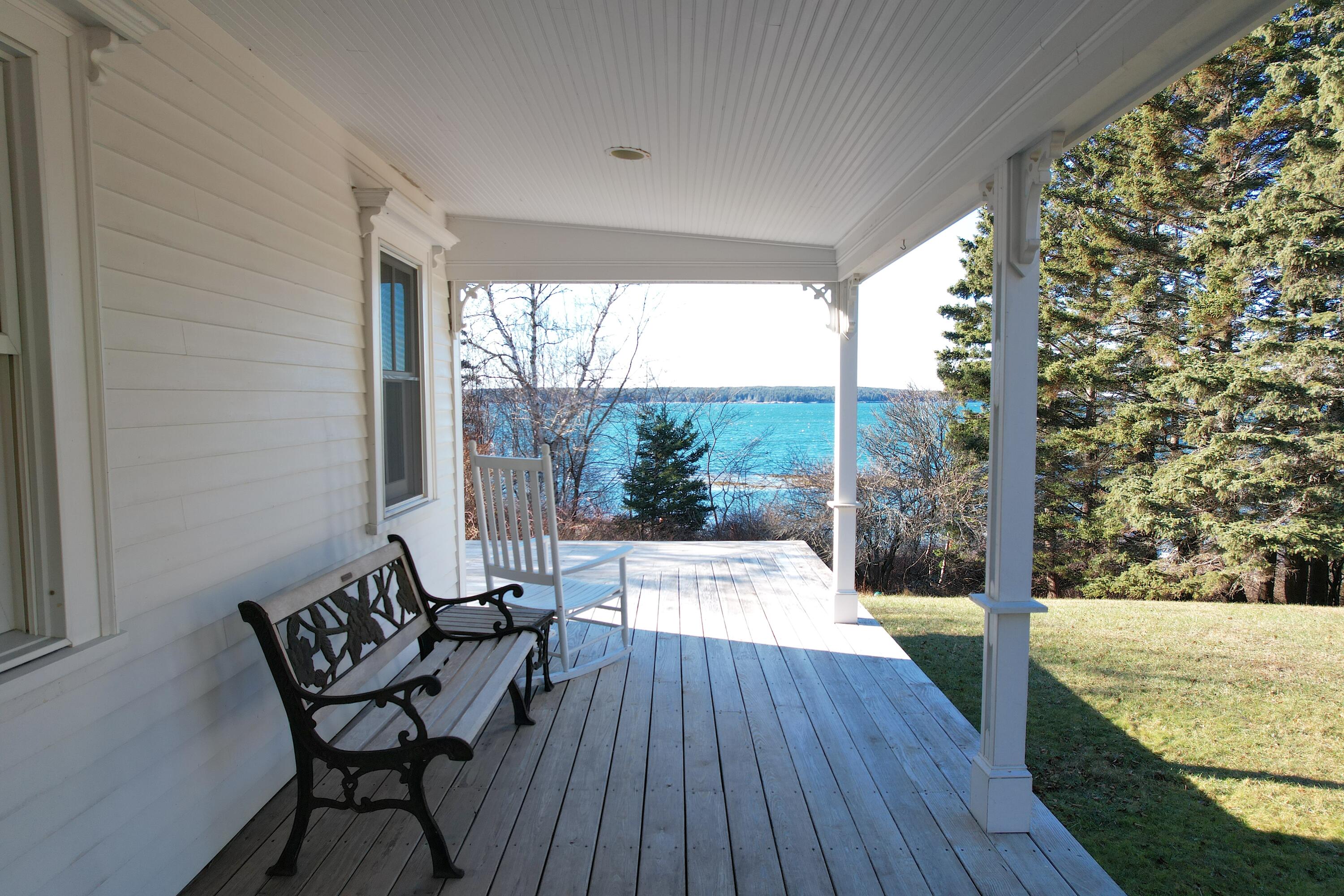 55 Ferry Road Swans Island, ME 04685 - Photo 14 of 82 porch view