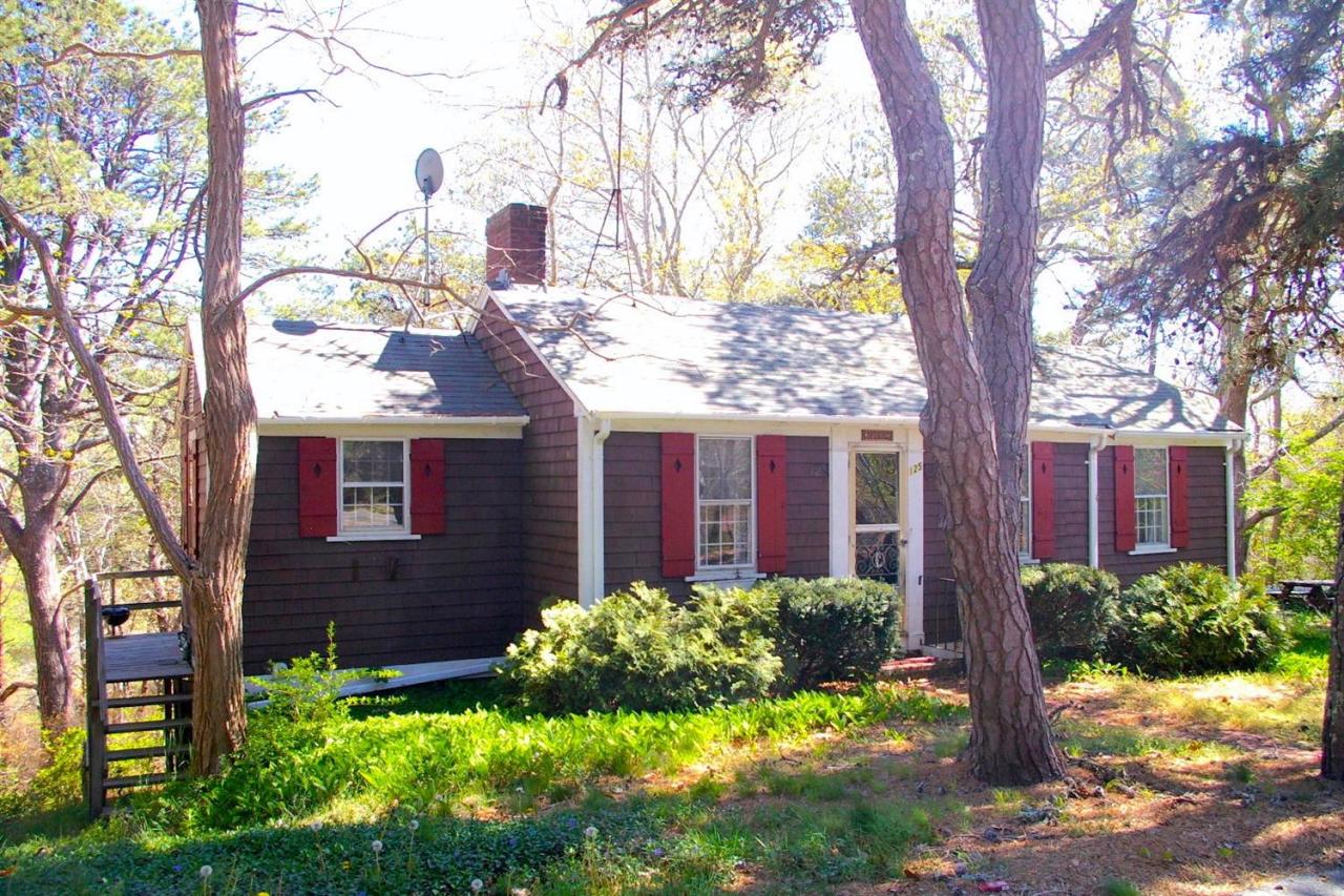 125 Mill Hill Road Wellfleet, MA 02667 - Photo 1 of 22 a view of a brick house with a large tree and plants