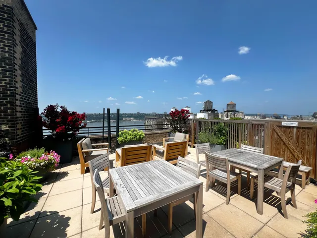 a view of a city that has tall buildings