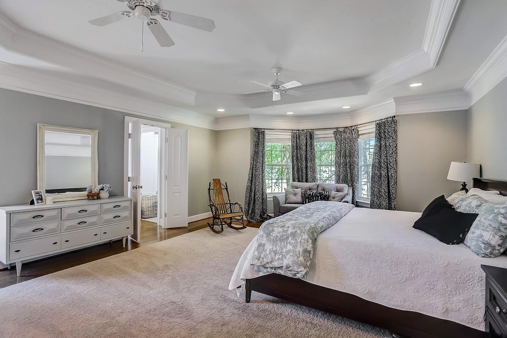 7532 King Road Fairview, TN 37062 - Photo 23 of 64 a bedroom with a bed and large windows