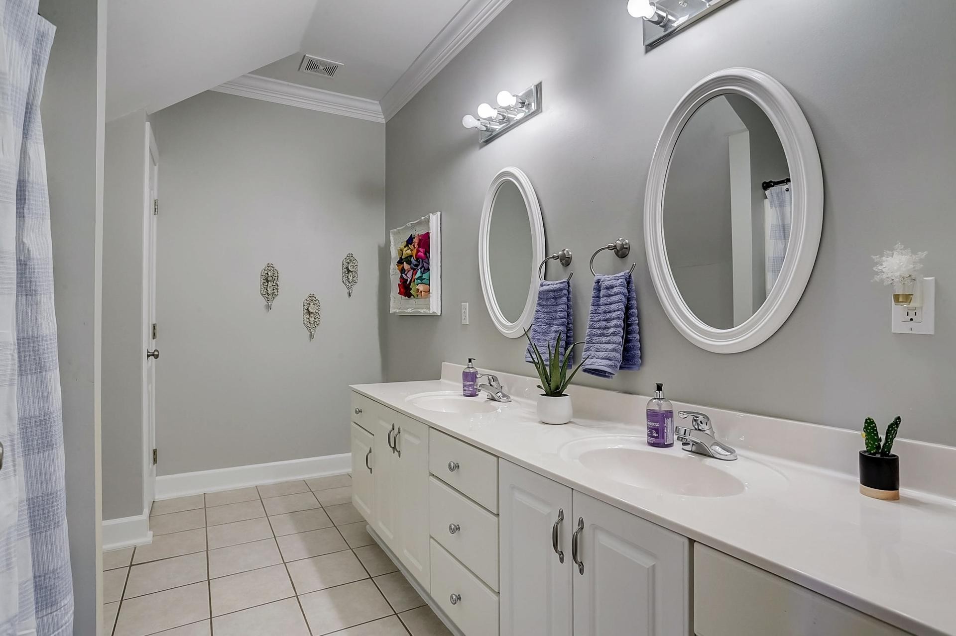 7532 King Road Fairview, TN 37062 - Photo 31 of 64 a bathroom with a double vanity sink and a mirror
