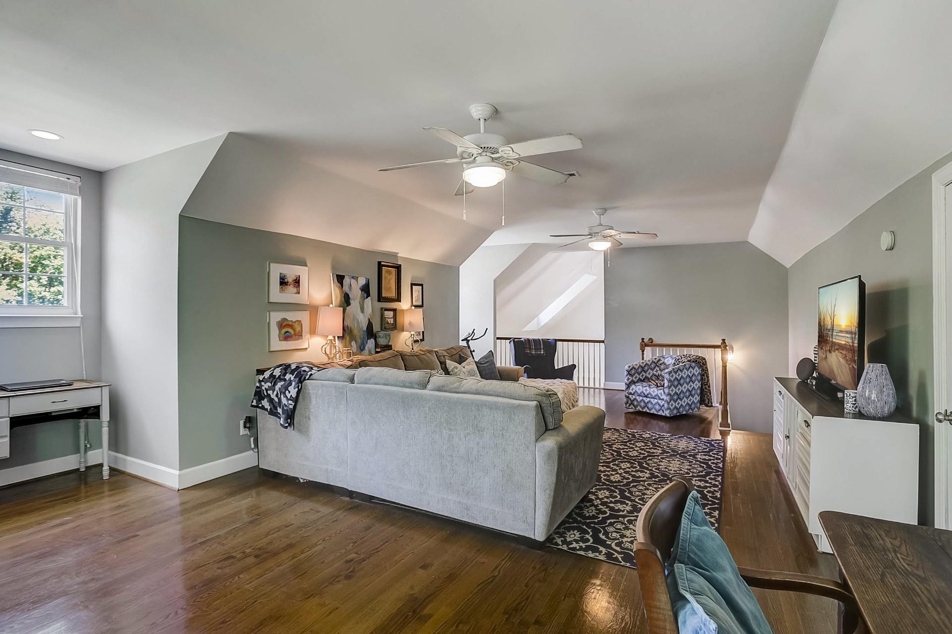 7532 King Road Fairview, TN 37062 - Photo 39 of 64 a living room with fireplace furniture and a wooden floor