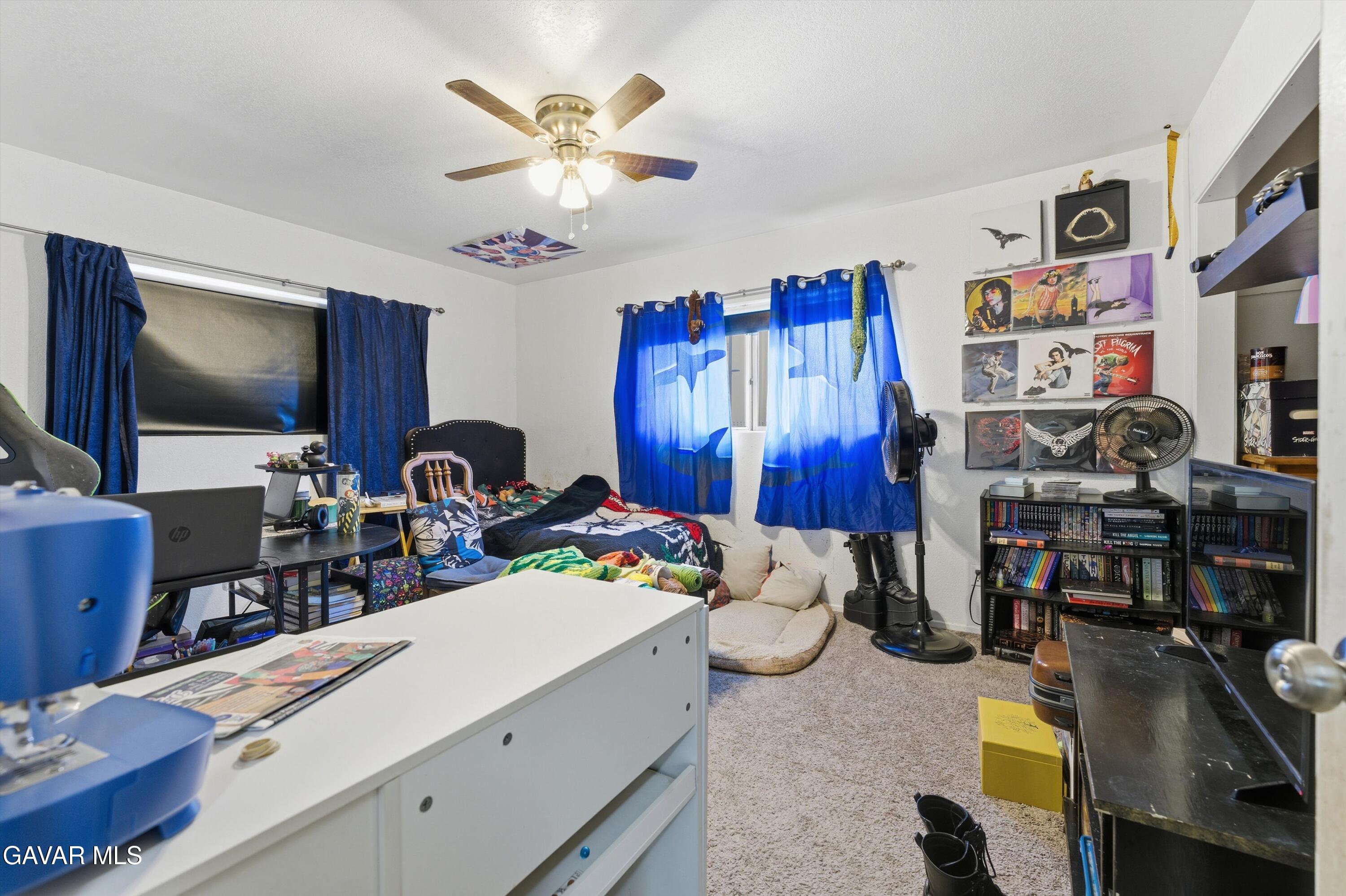 9340 East Ave R 10 Littlerock, CA 93543 - Photo 14 of 33 a view of a workspace with furniture and a flat screen tv
