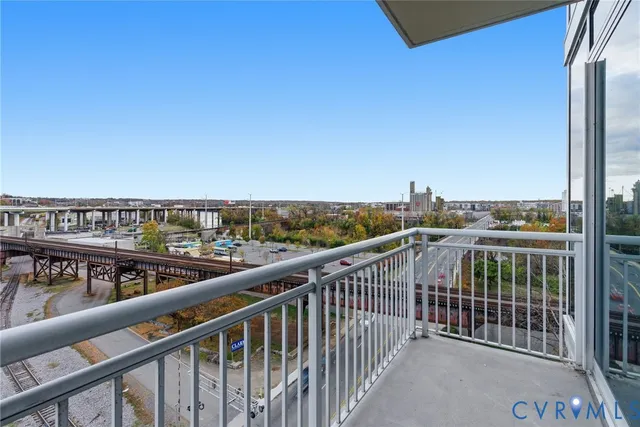 a view of city from balcony