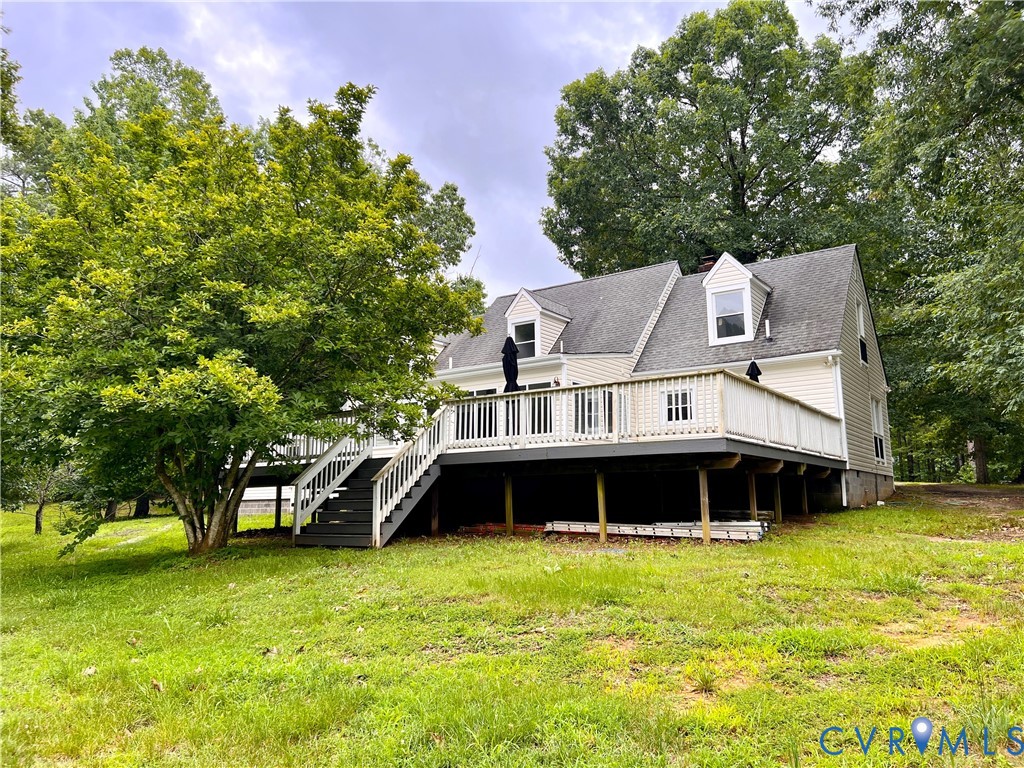 2049 Riddle Road Blackstone, VA 23824 - Photo 4 of 41 Rear exterior with expansive elevated deck featuri