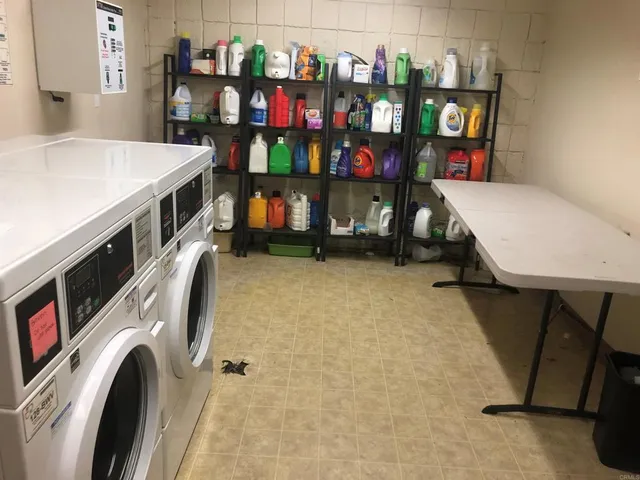 a room with storage and utility