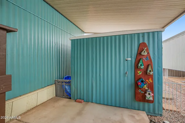 a view of a iron fence