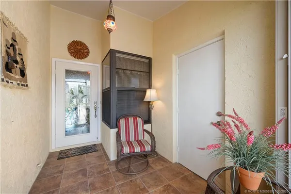 a view of a entryway of a house