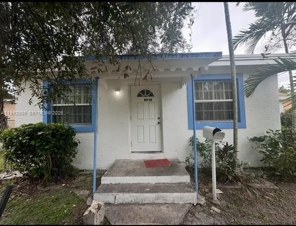 a front view of a house