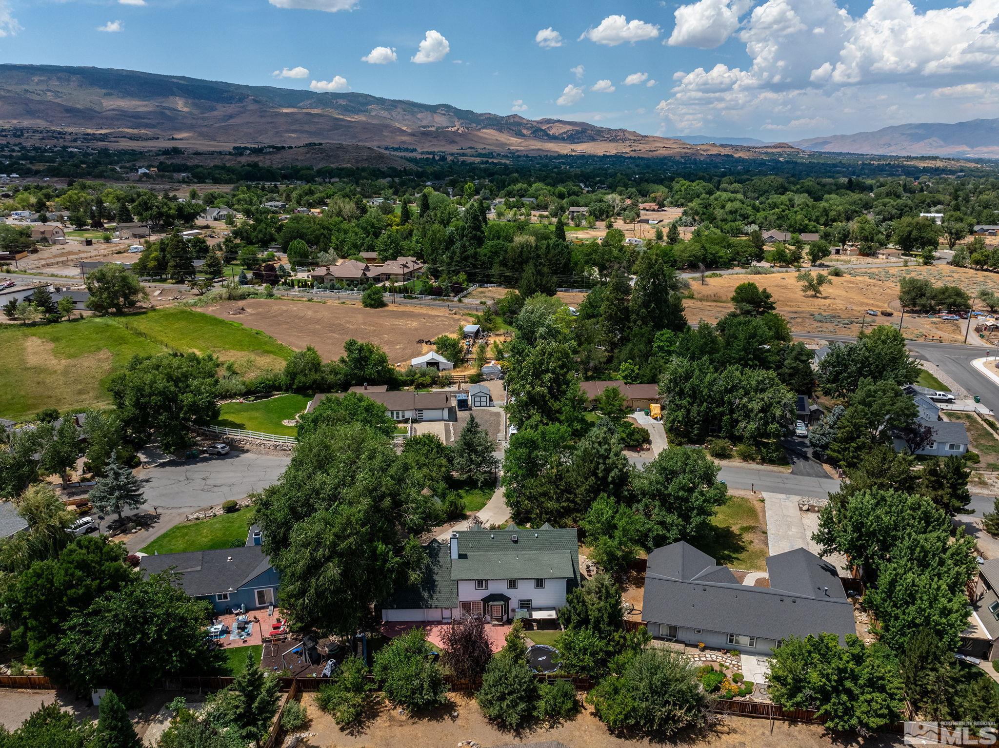 10055 Raintree Court Reno, NV 89511 - Photo 10 of 39 an aerial view of residential houses with outdoor space and trees