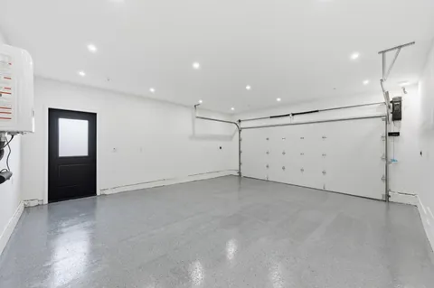 a view of street with sitting area