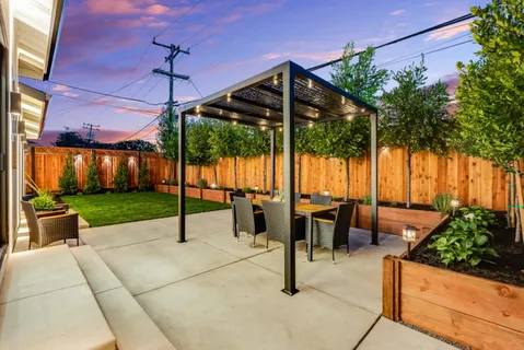 a front view of a building with street