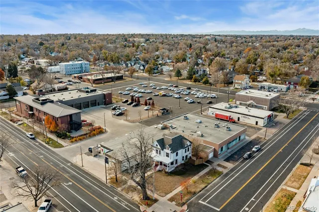 an aerial view of a city