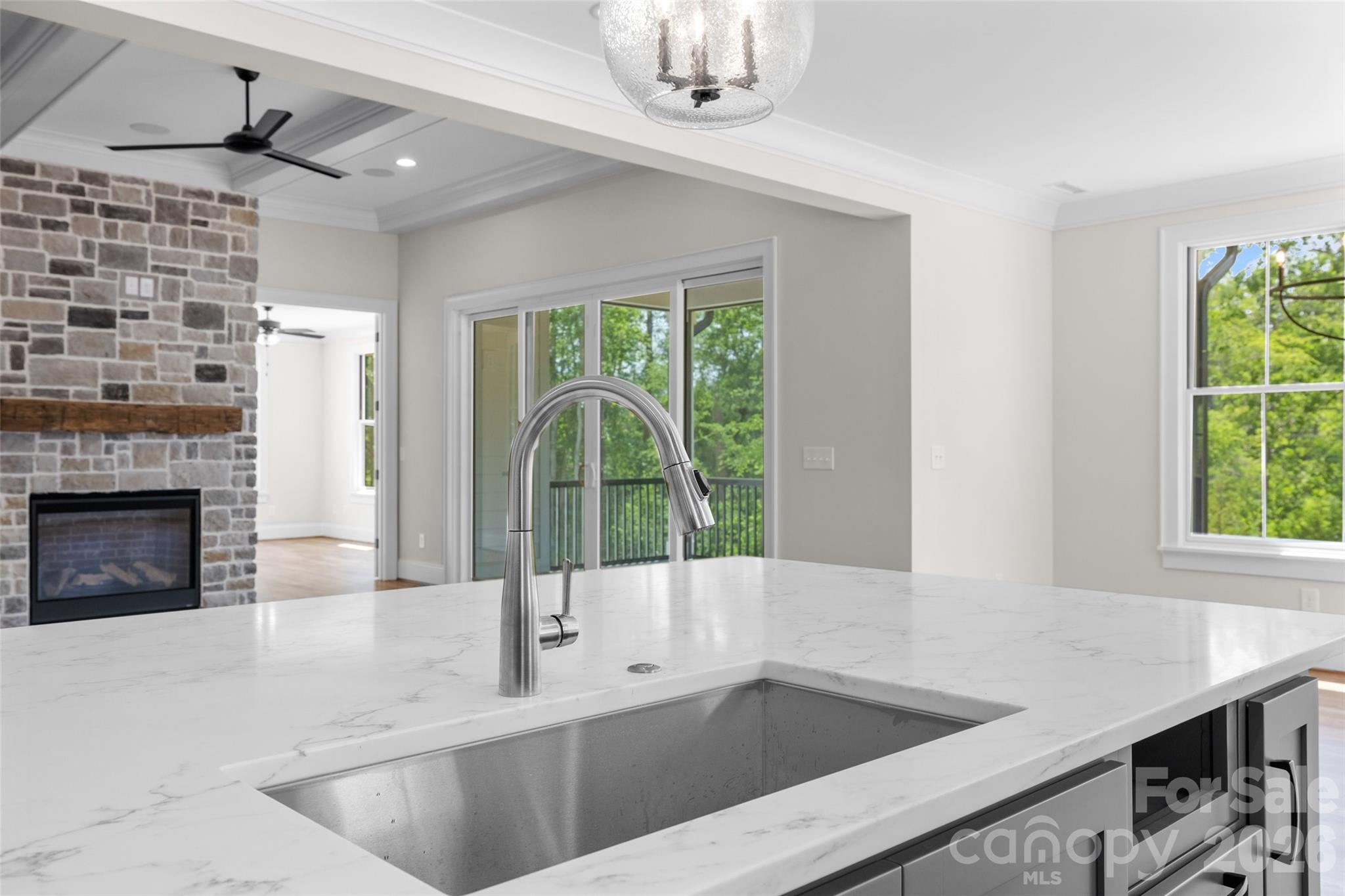 537 Riddle Mill Road Clover, SC 29710 - Photo 19 of 46 a kitchen with a sink and a large window