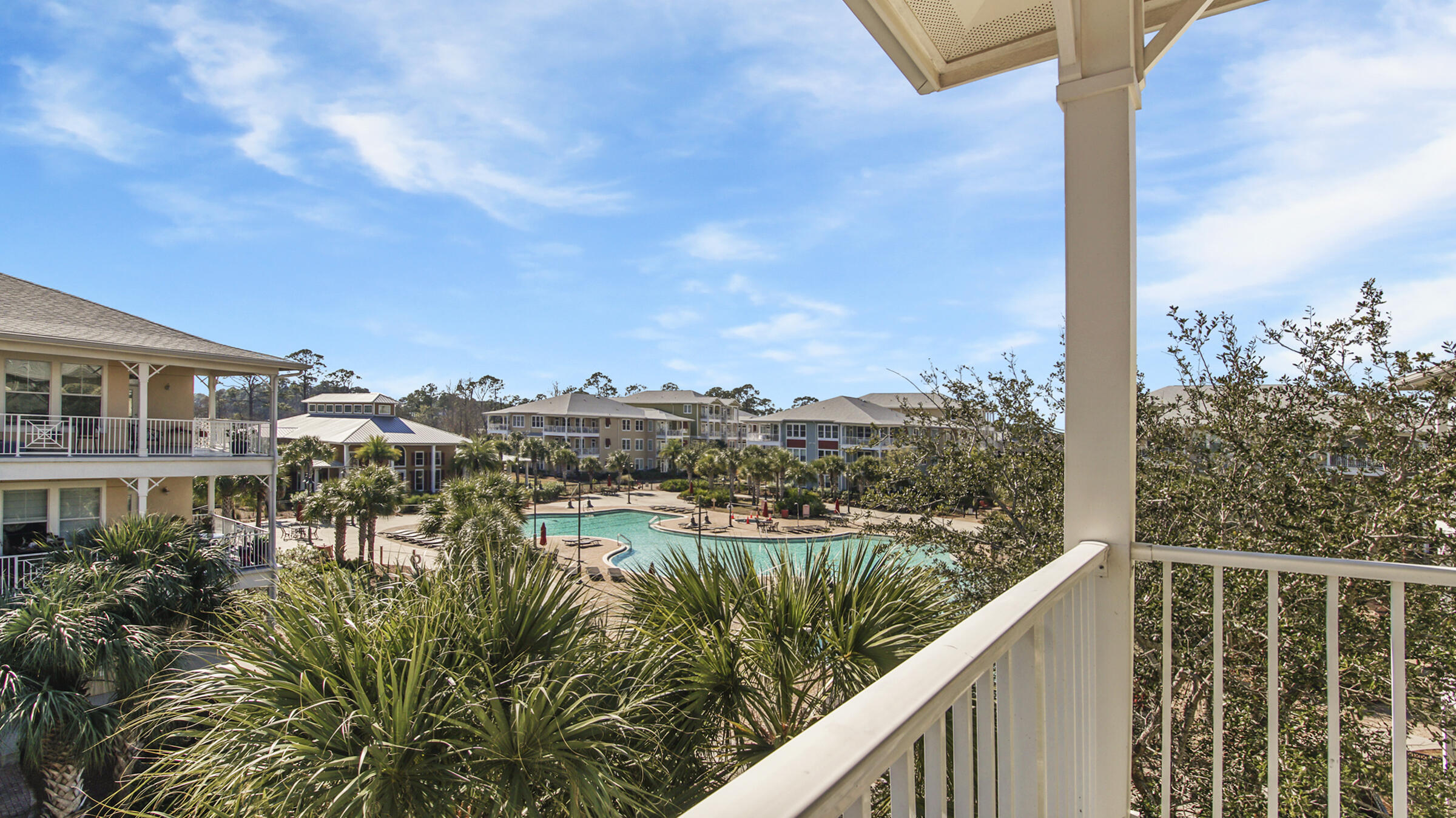 8700 Front Beach Road, Unit 5313 Panama City Beach, FL 32407 - Photo 30 of 38 a view of a lake with a city from a balcony