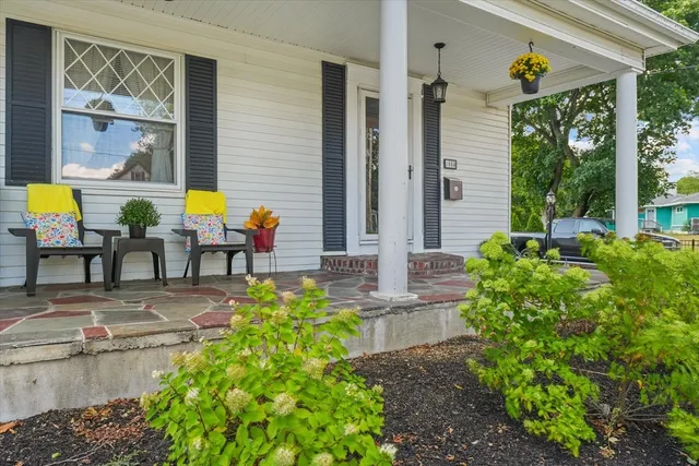 a view of outdoor seating space
