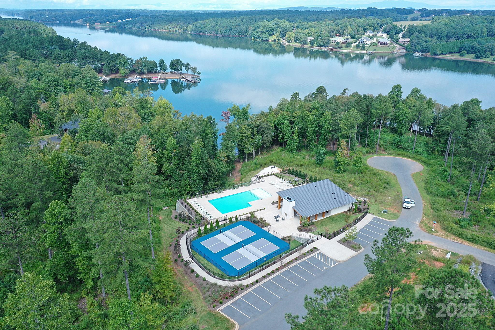 2576 Jumping Run Connelly Springs, NC 28612 - Photo 23 of 29 an aerial view of a house with outdoor space and lake view