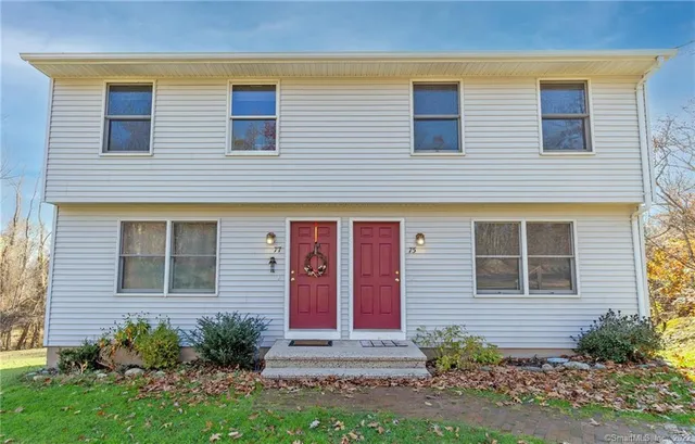 a front view of a house