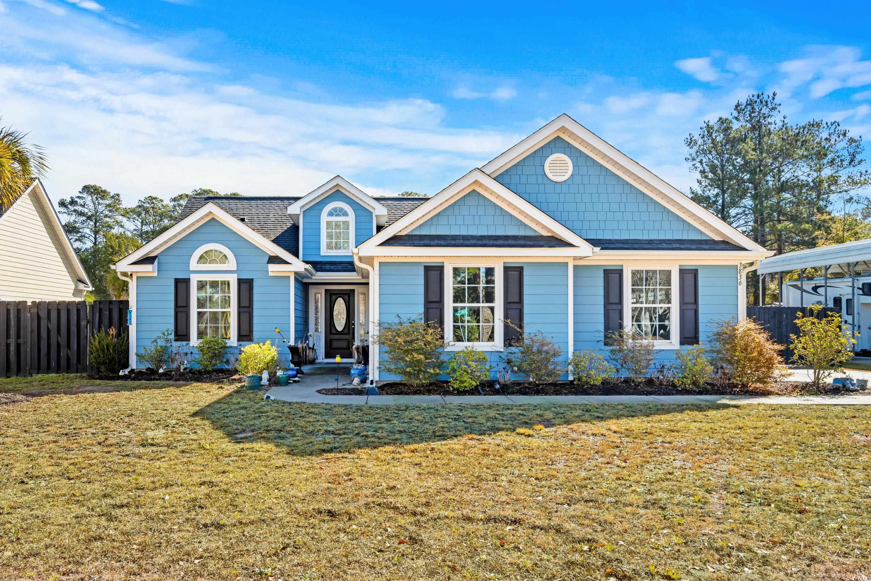 3836 Journeys End Road Murrells Inlet, SC 29576 - Photo 3 of 40 View of front facade with a front lawn and a carpo
