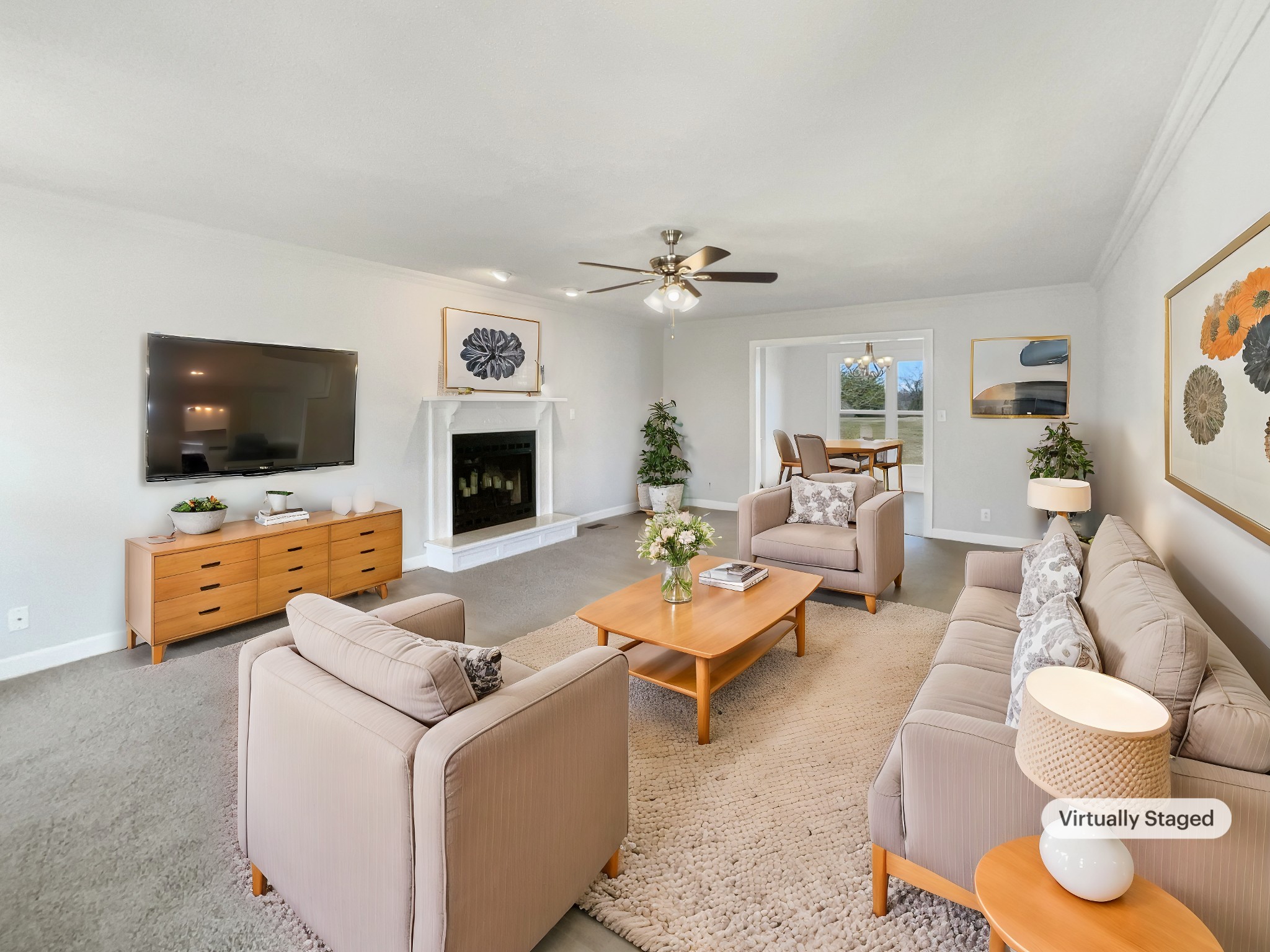 1683 South Walker Road Pleasant View, TN 37146 - Photo 2 of 26 a living room with furniture and a flat screen tv
