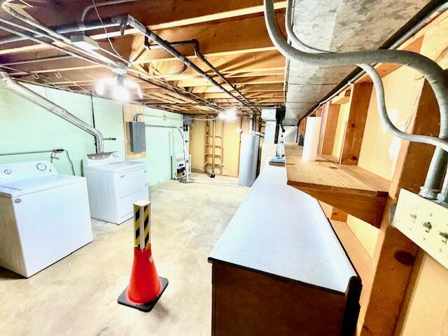 7809 Chase Street Merrillville, IN 46410 - Photo 19 of 33 a view of storage and utility room with washer and dryer
