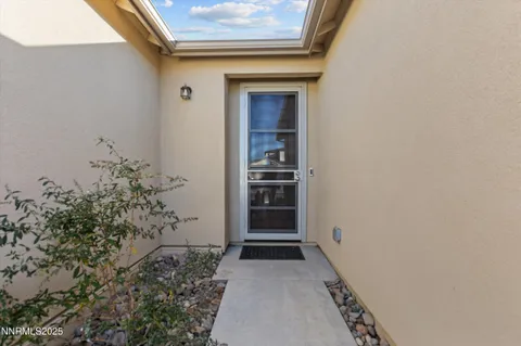a view of a entryway door of the house