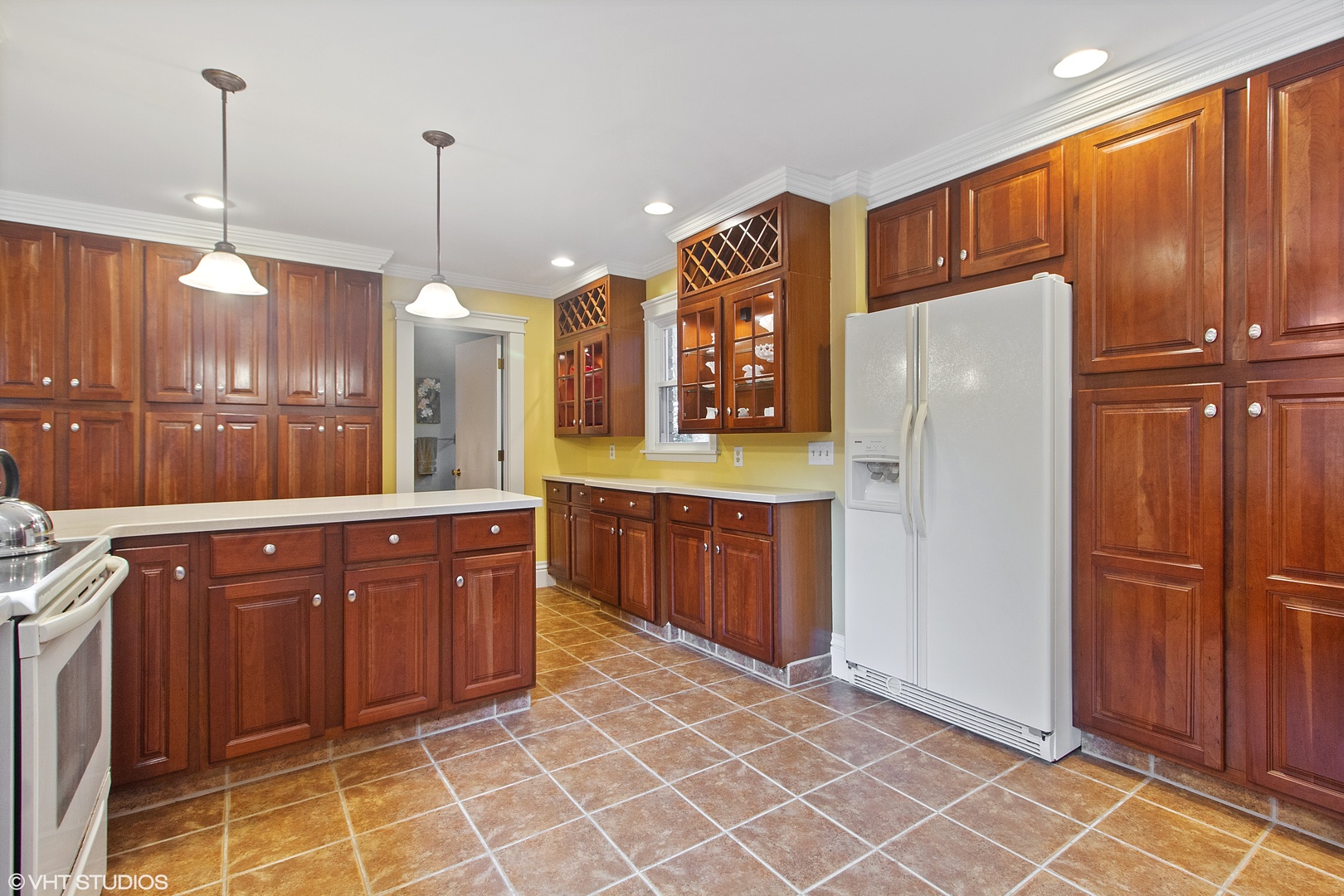 1870 Scully Road Dwight, IL 60420 - Photo 5 of 29 a kitchen with stainless steel appliances granite countertop a refrigerator a sink and a wooden cabinets