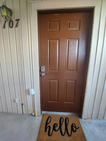 a view of front door