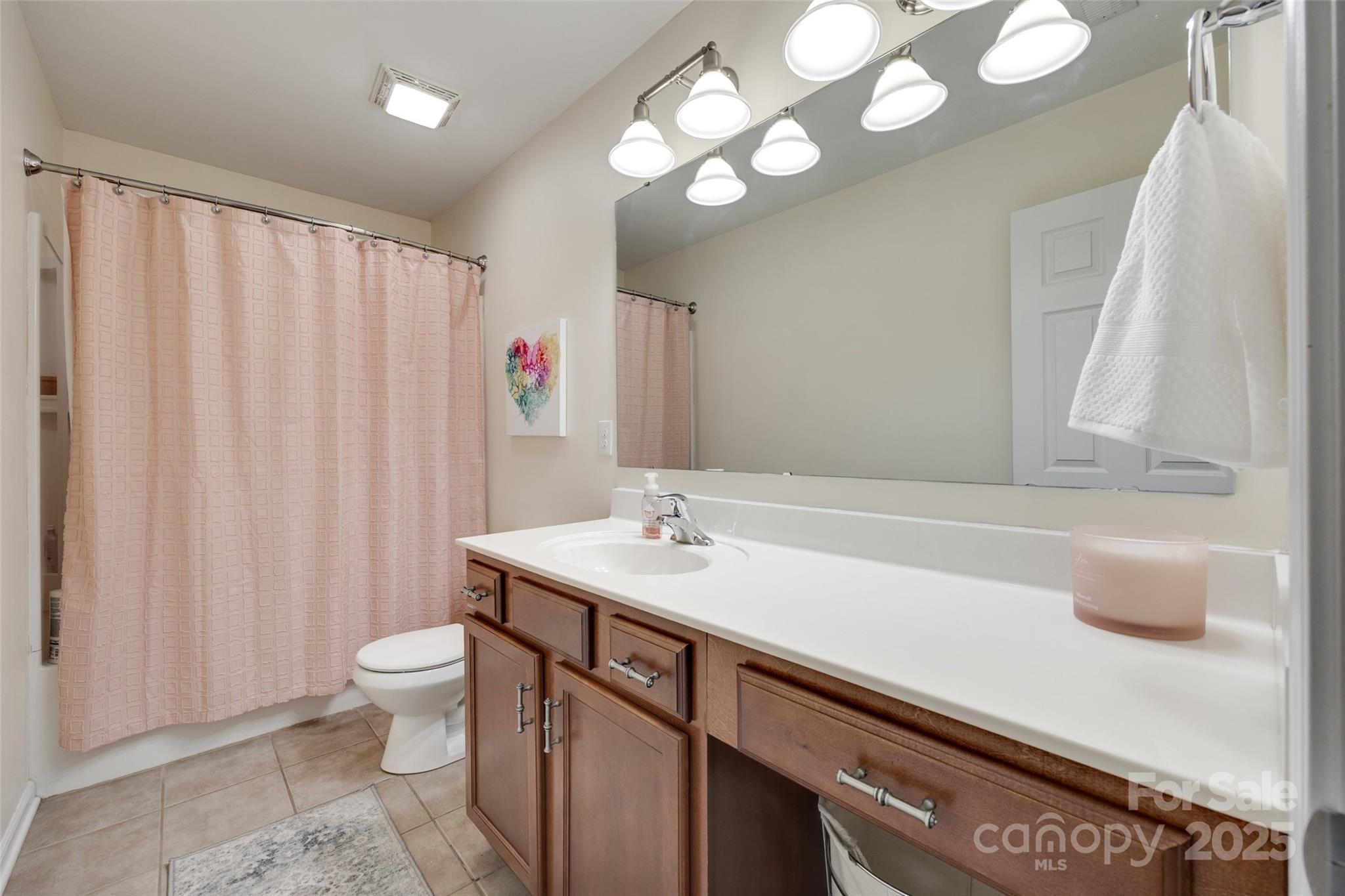 985 Angelica Lane Tega Cay, SC 29708 - Photo 29 of 47 a bathroom with a sink a toilet and a mirror