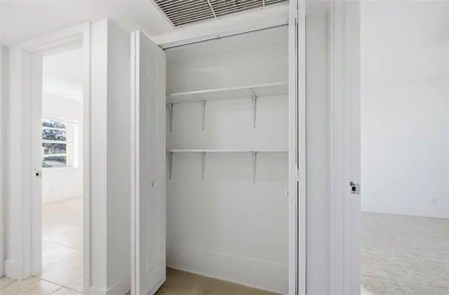 a view of closet area