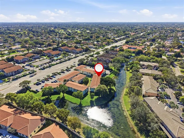 an aerial view of multiple house