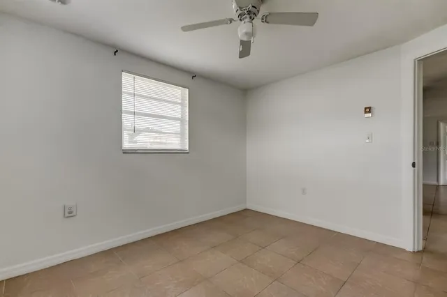 an empty room with a window