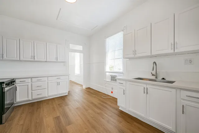 an empty room with a window