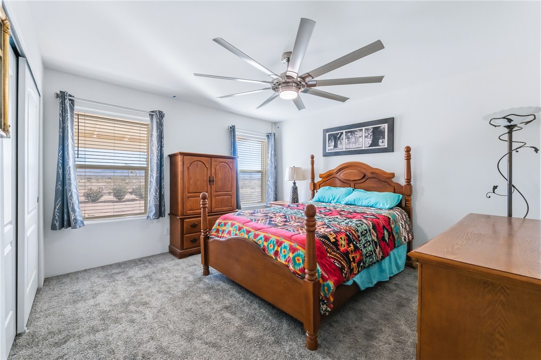 429 South Lochiel Road Golden Valley, AZ 86413 - Photo 28 of 61 Carpeted bedroom with ceiling fan and a closet