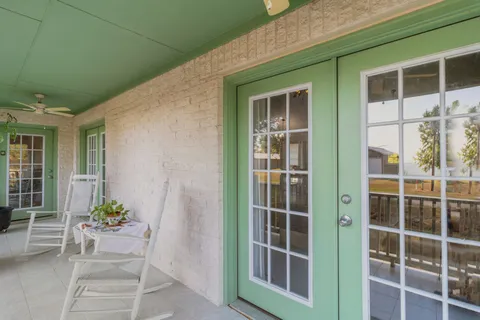 a view of front door and porch