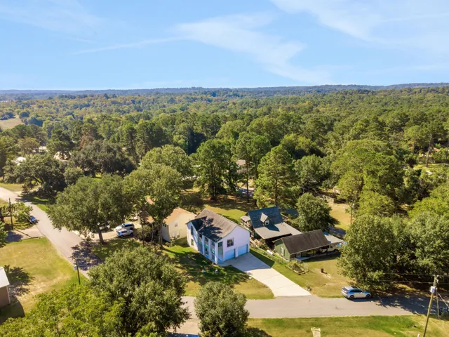 an aerial view of multiple house