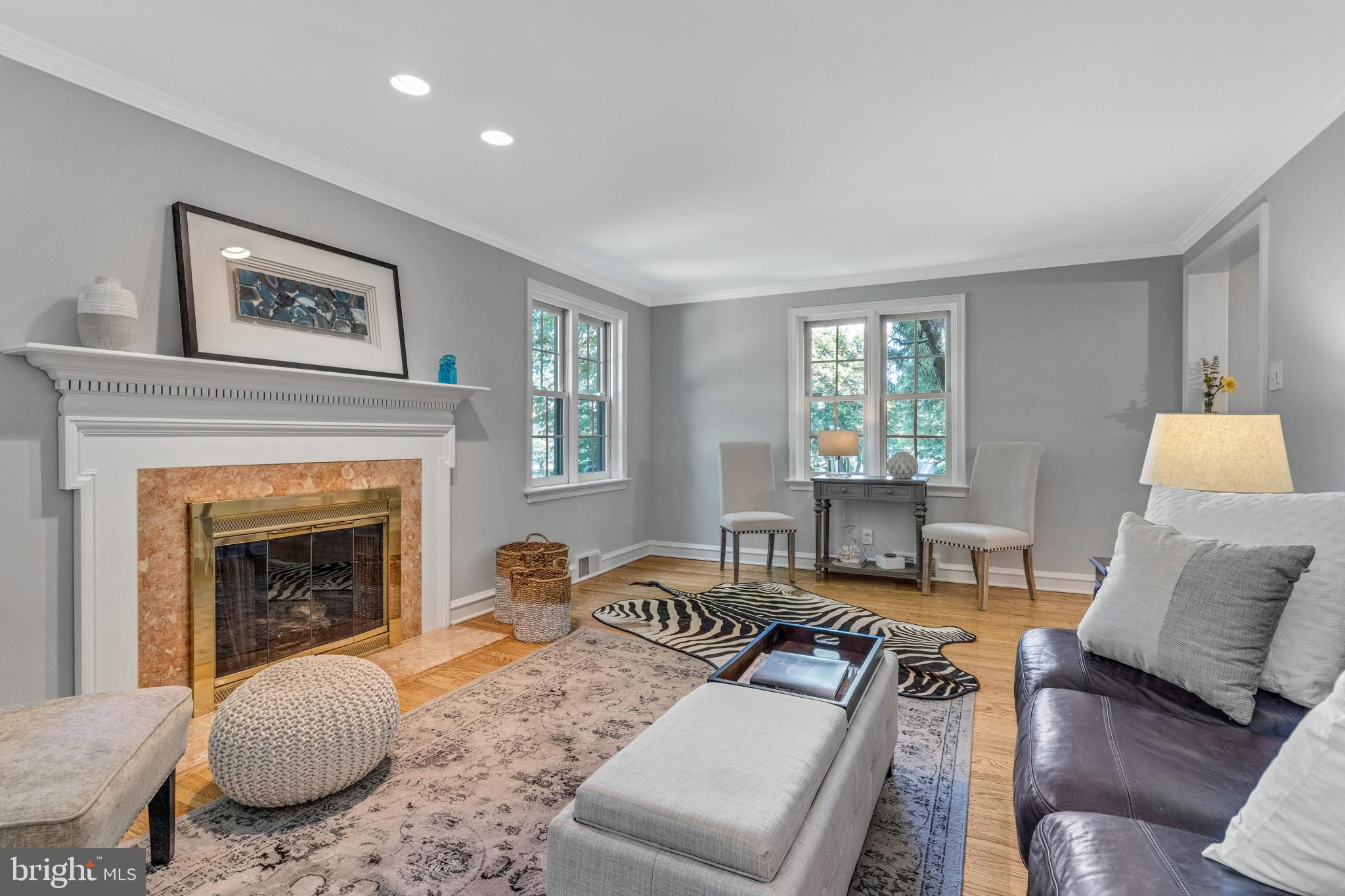 560 Baeder Road Jenkintown, PA 19046 - Photo 6 of 45 LIVINGROOM WITH GAS FIREPLACE