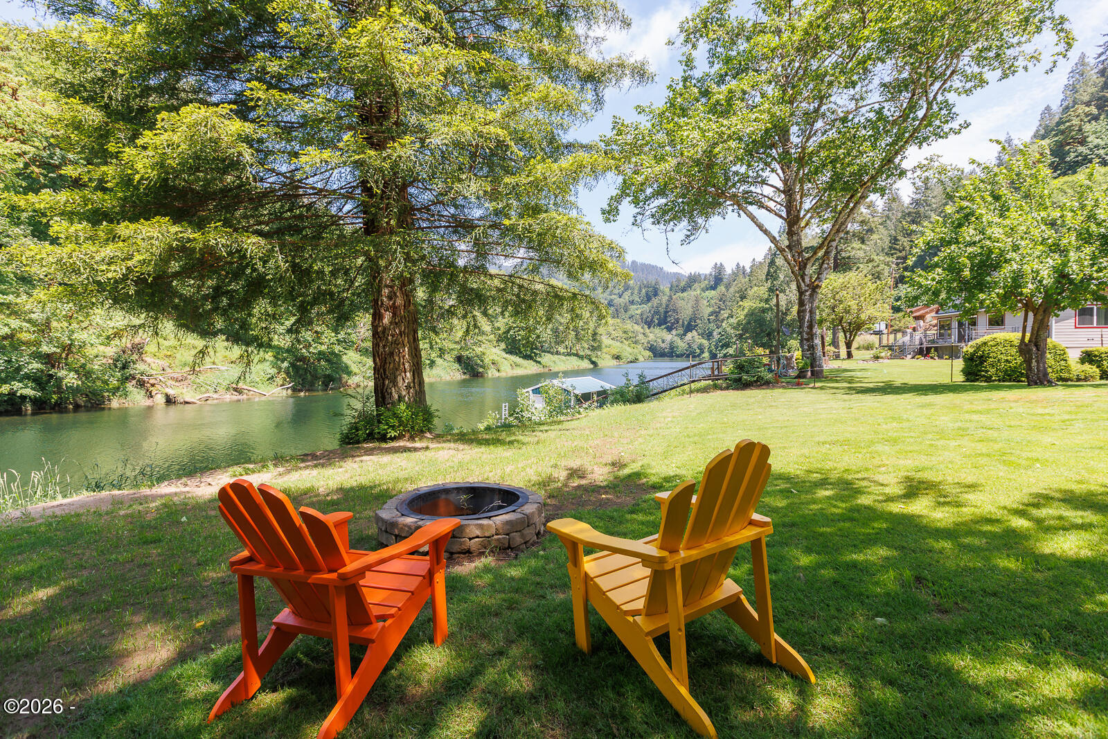 664 Little Switzerland Road Tidewater, OR 97390 - Photo 32 of 68 Fire pit with river view