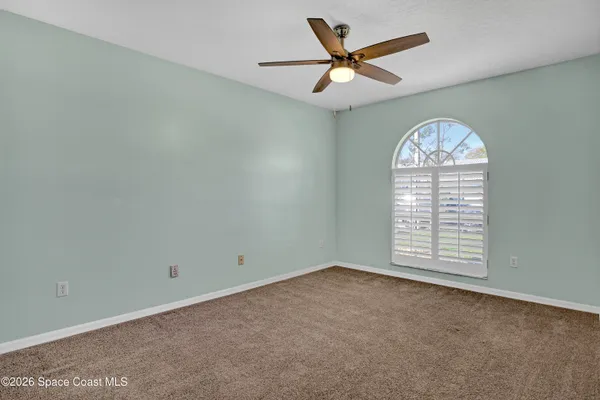 an empty room with a window
