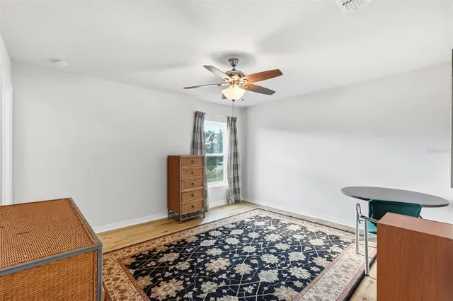 a view of a lake with a city