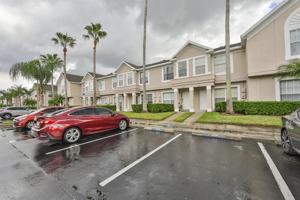 a front view of a house with swimming pool