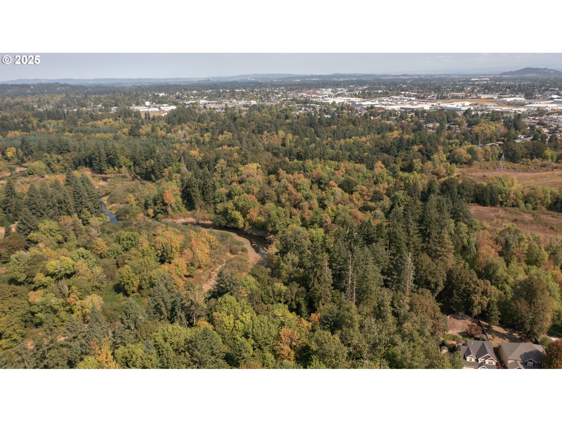 a view of city and mountain