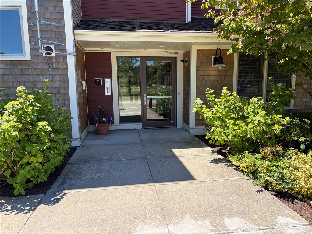 Secure entrance to condos.