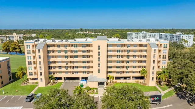 a view of a city with tall buildings