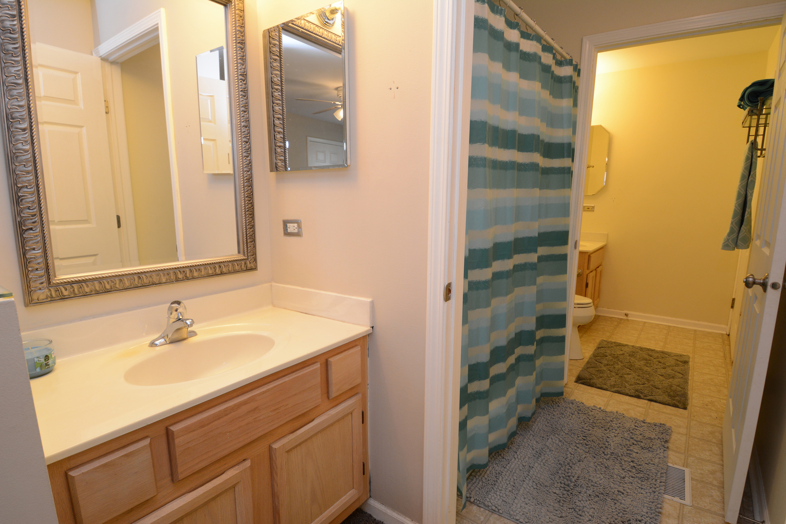 22 Tyler Court, Unit A Streamwood, IL 60107 - Photo 16 of 27 a bathroom with a sink and a mirror
