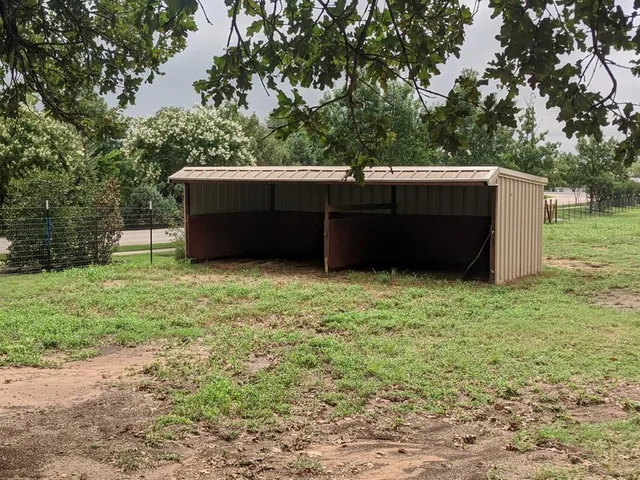 a backyard of a house
