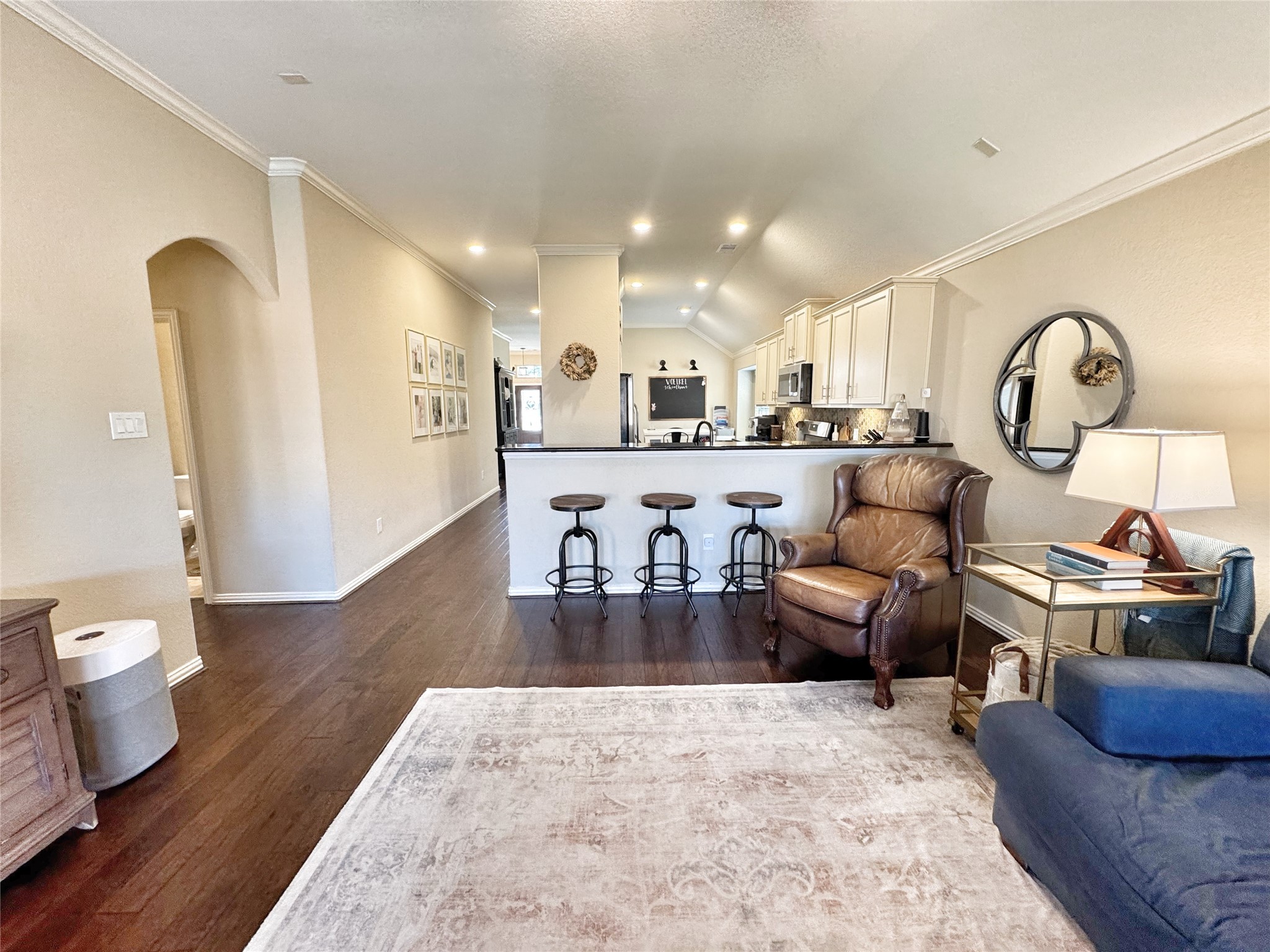 3857 Enchanted Timbers Lane Spring, TX 77386 - Photo 15 of 39 a living room with furniture and a wooden floor